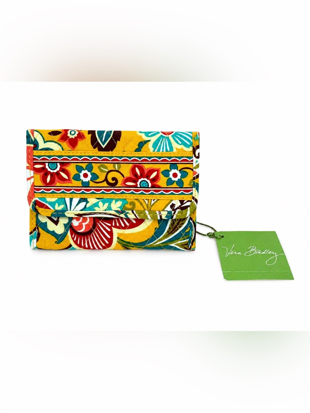 NWT Vera Bradley Provencal Euro Wallet Retired Floral Print Quilted Organizer